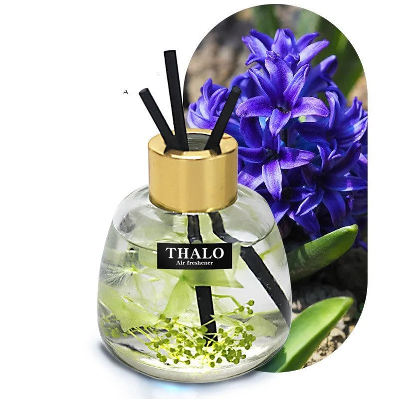 Glass bottle car perfume ornament for loose incense in various colours.
