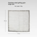 Silver stainless steel barbecue grill with matching net in medium and large size options