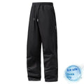 Korean style casual long straight trousers in dark gray, flat lay view, lint-free fabric, straight leg cut, sizes up to 5XL.