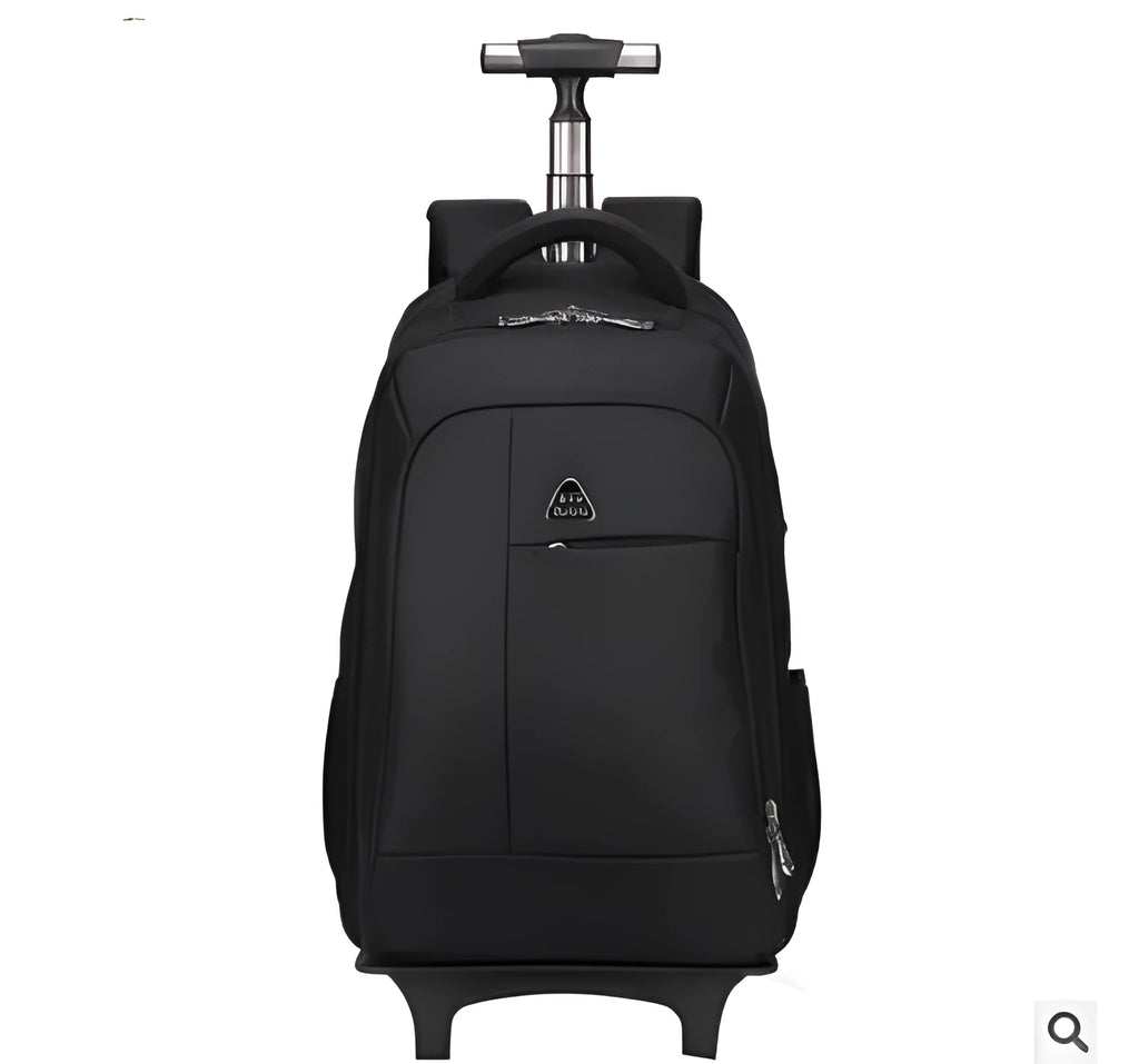 Detachable shoulder trolley backpack 19 inch nylon in red, attached to a luggage handle for travel
