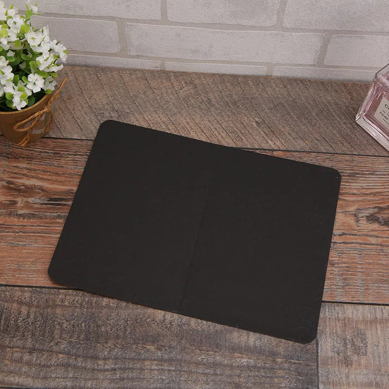 Pack of 100 blank A6 kraft paper folded cards in black, white, and natural brown colours