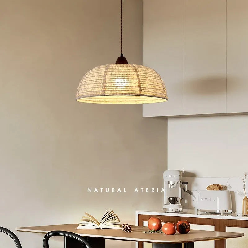 Retro iron fabric chandelier with adjustable 1.5m height for dining room or bedroom