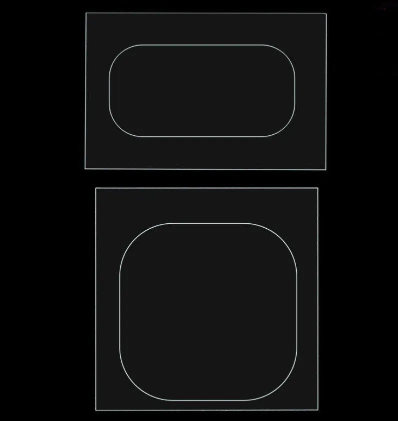 Tempered glass rear camera lens and flash protector for Samsung Galaxy S8 phone.