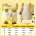 Portable cat carrier chest bag with cartoon animal pattern and adjustable shoulder strap