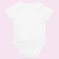 Customised 100% cotton baby romper in blue for 0-3 months, with personalised text design