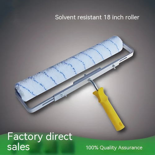 18-inch paint roller set with three brush head types on a lengthened handle for wall painting