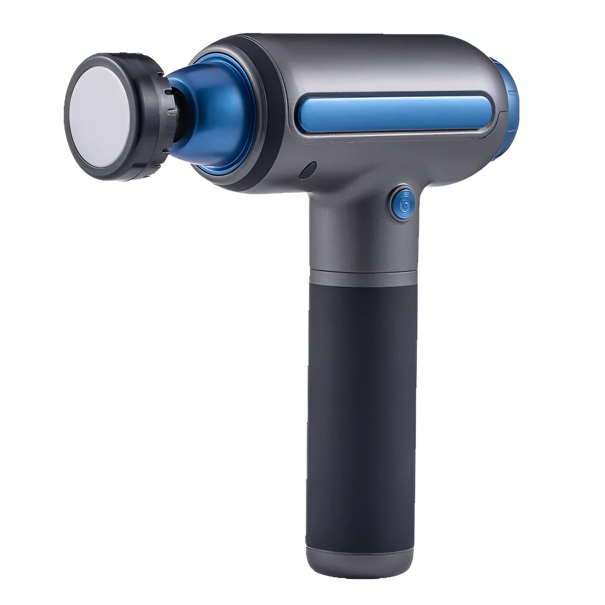 Handheld muscle massager with hot and cold compress, five massage heads, gun colour PC+ABS shell