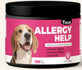 Tin of 300g anti-allergy soft granule supplement for dogs on a white background.