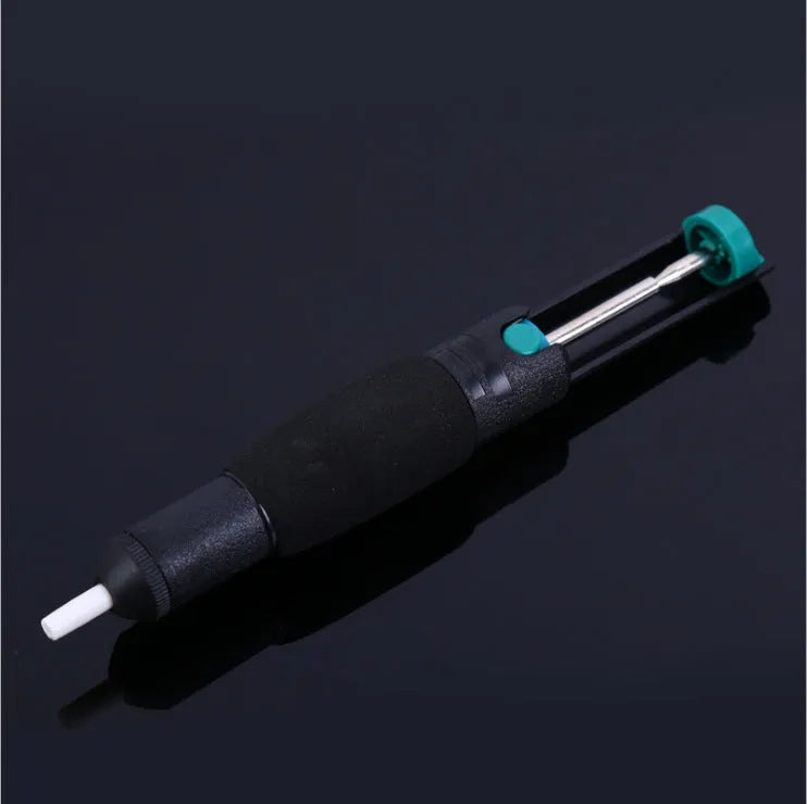 Manual semi-aluminum alloy tin suction device black desoldering pump 210mm length