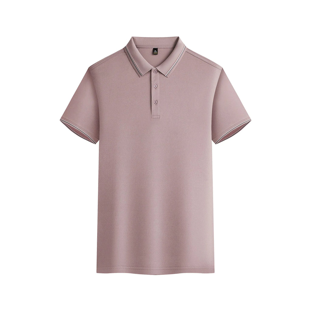 Short-sleeve polo shirt in polyester fibre available in multiple solid colours