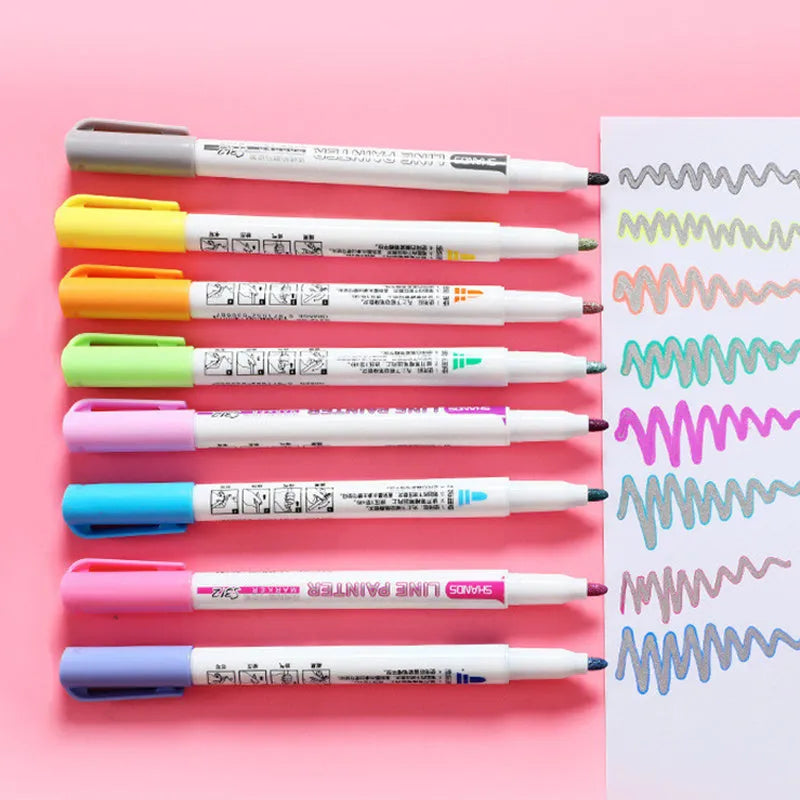 Set of Flash Color acrylic paint marker pens in assorted colours for crafts on glass, wood, and fabric.