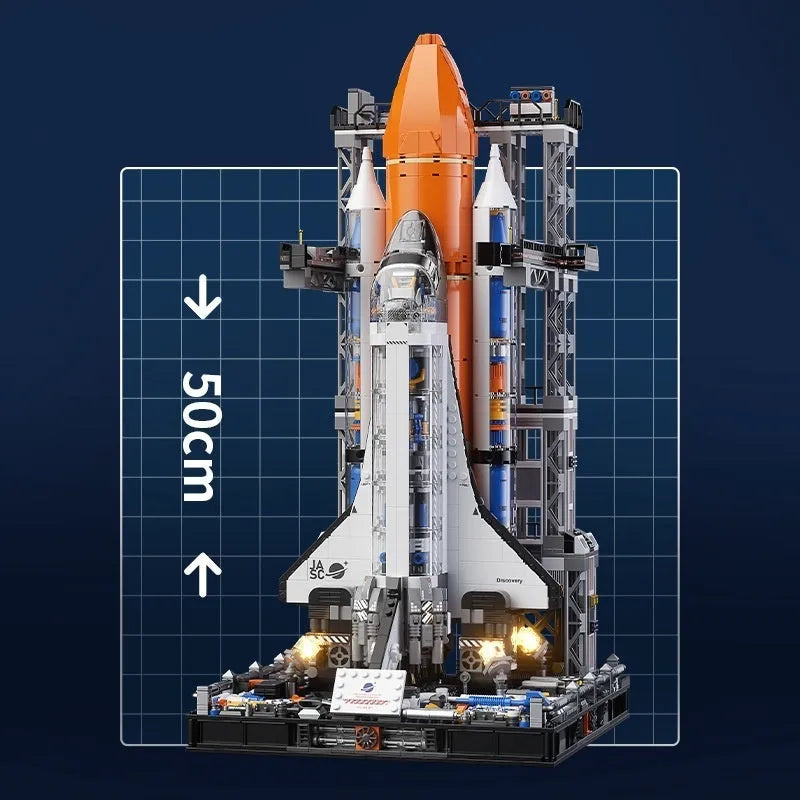 Super Space Shuttle small particle plastic building blocks set with flash function for ages 7-14