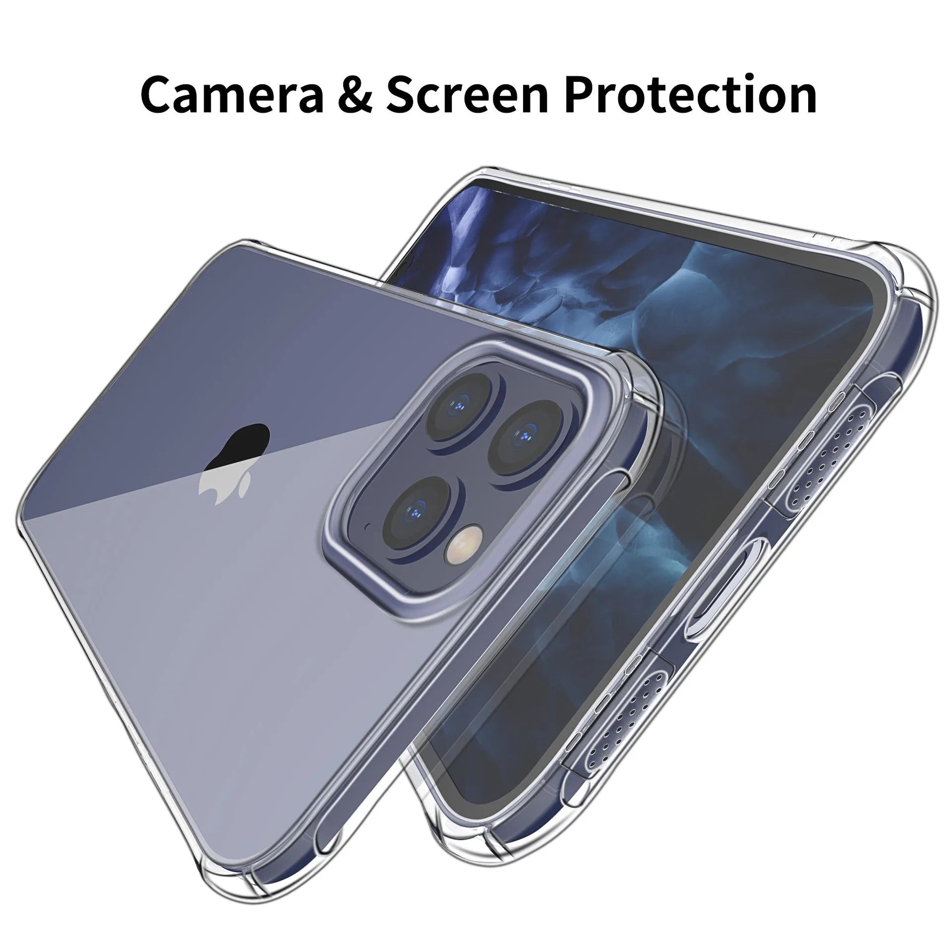 Transparent silicone TPU phone case for iPhone 6 to 14 clear protective cover