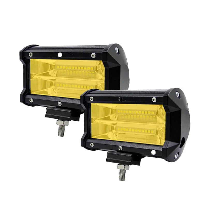 5-inch black LED work light with die-cast aluminium housing and polycarbonate lens for off-road vehicles