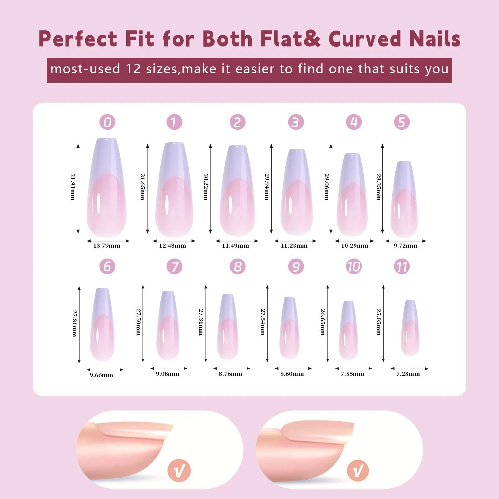 French wear armour removable nail stickers set with 288 pieces, ultra-thin seamless design