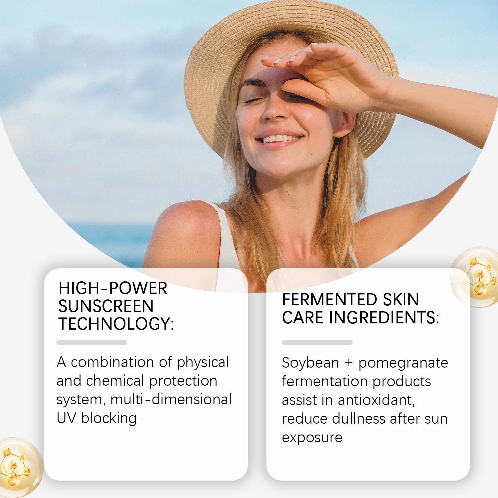 50g tube of Soymilk Protective Cream sunscreen with fermented botanical extracts for summer outdoor use.