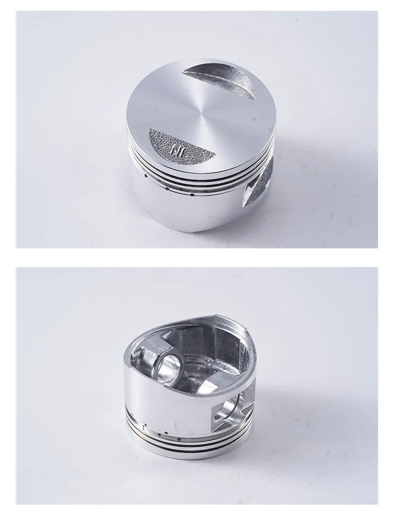 Motorcycle engine piston kit with aluminium alloy piston for 57.4mm cylinder diameter