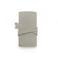 Brown PU leather and microfiber jewellery storage bag for earrings, rings and watches.