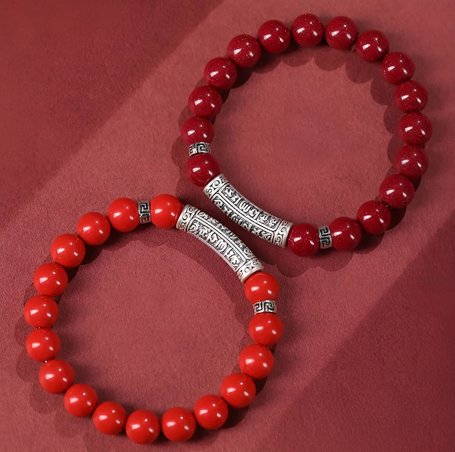 Cinnabar sandstone bracelet with manual craftsmanship in Purple Gold Sand or Emperor Sandstone colours