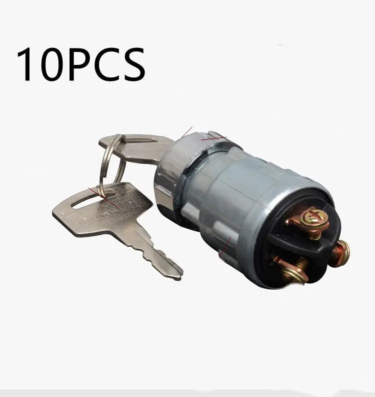 Pure copper car ignition switch with key for trucks and agricultural vehicles