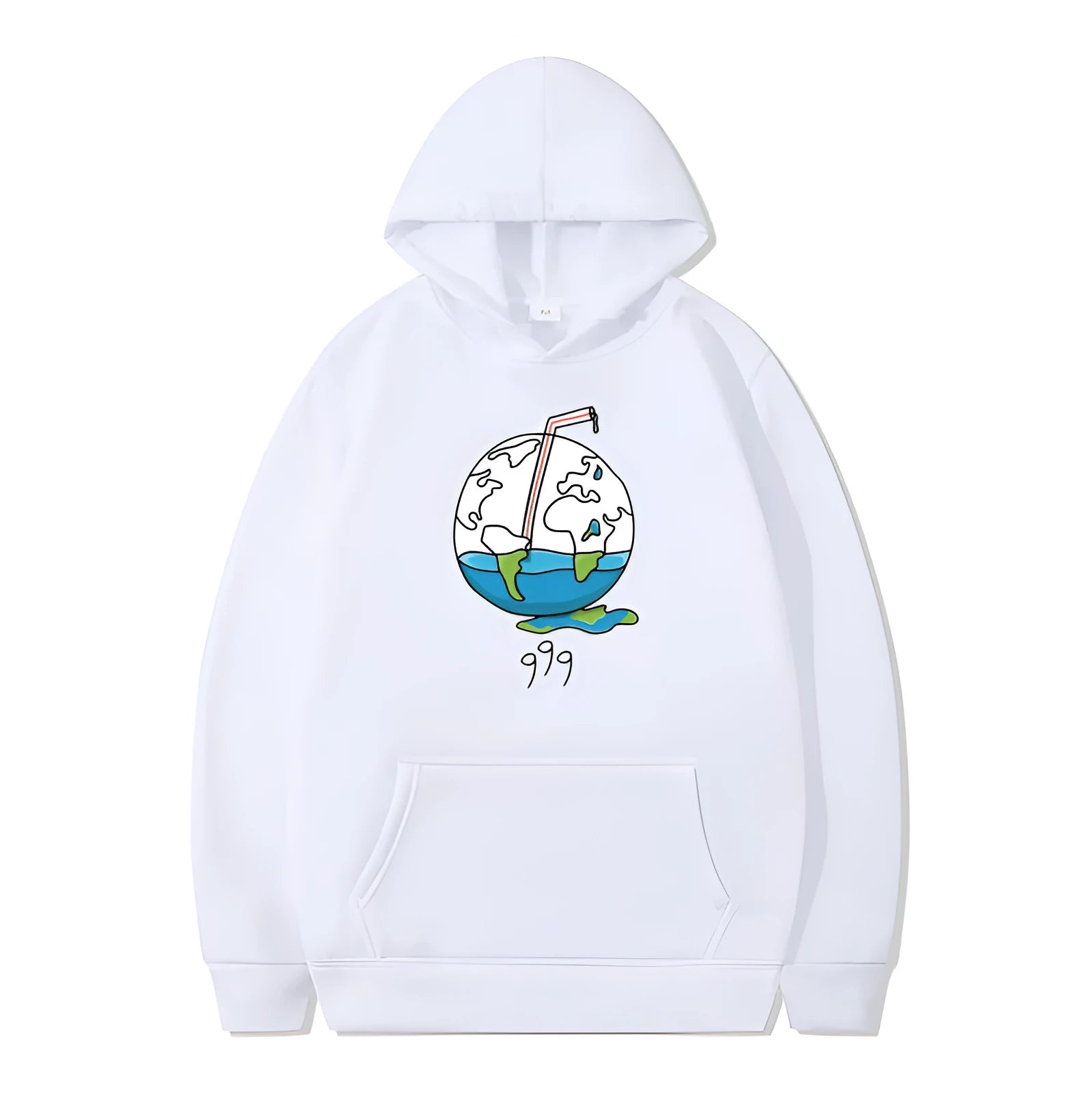 Men's printed cotton blend hip hop style hoodie pullover in black, with hood and side seam pockets, long sleeves