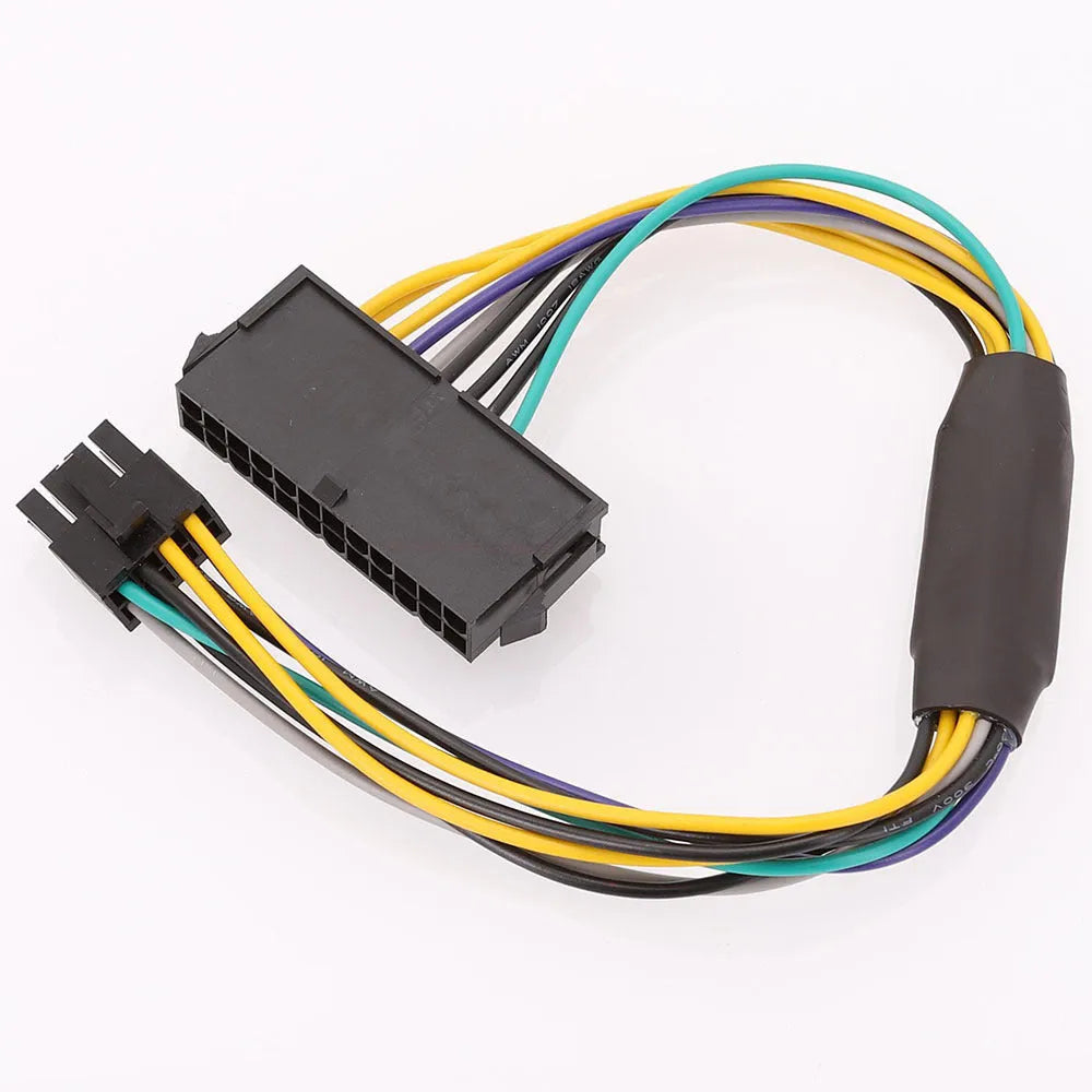 Black ATX 24-pin to 8-pin power adapter cable for DELL Optiplex motherboards