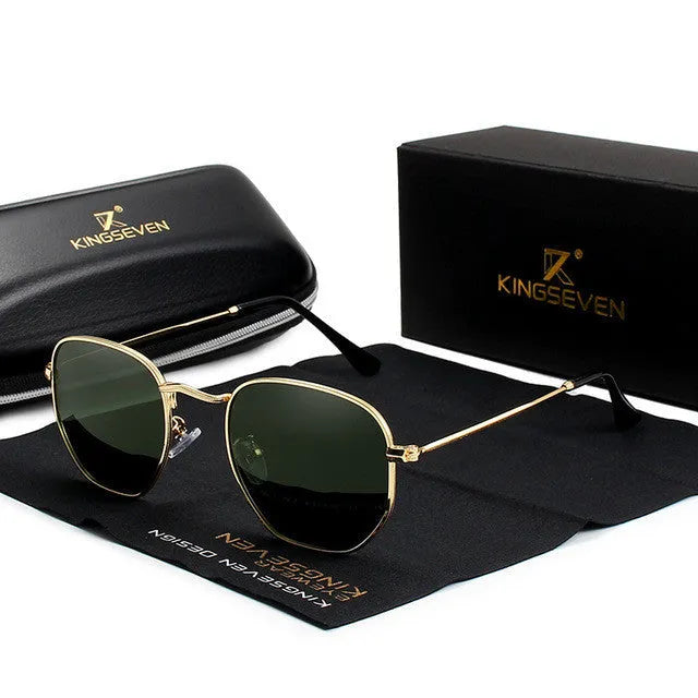 Classic round sunglasses for men with a retro frame in gun grey colour with UV400 lenses