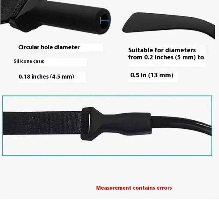 Black adjustable glasses cord with silicone earpiece rope in adult and children's style options