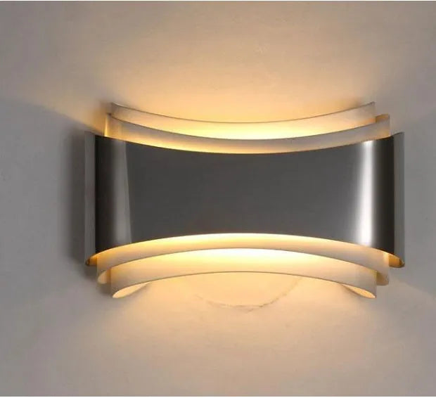 LED wall lamp with warm white light and PMMA lampshade mounted on wall