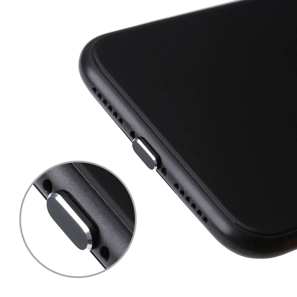 Aluminium alloy iPhone charging port dust plug in metallic gold colour