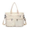 Large capacity corduroy shoulder bag in horizontal square shape with open pocket, 37x14x25cm, available in six colours