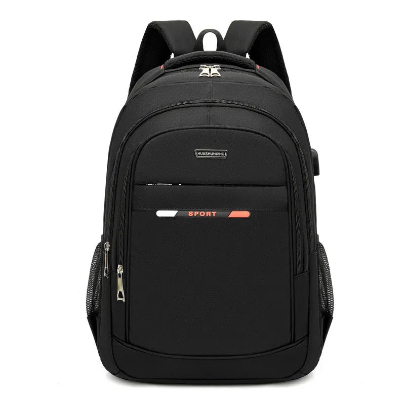 Men's large capacity Oxford cloth backpack, 33 x 47 x 17cm, red green blue, business travel rucksack