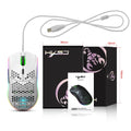 Lightweight honeycomb shell wired gaming mouse J900 RGB with 6 buttons, 150cm cable, black colour