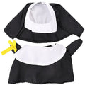 Black polyester nun costume for pets on dog or cat for Halloween dressing
