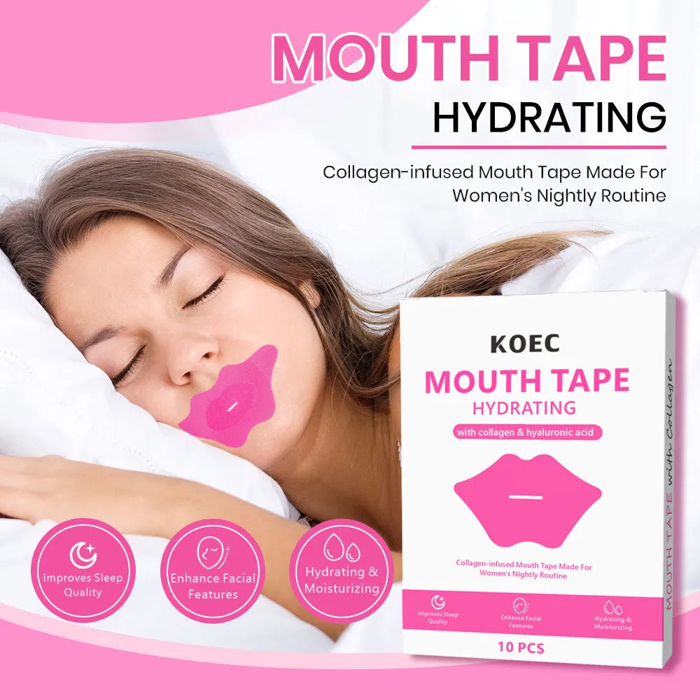 KOEC Hydrogel Sleep Mouth Seal 10 pack with breathing lip patches