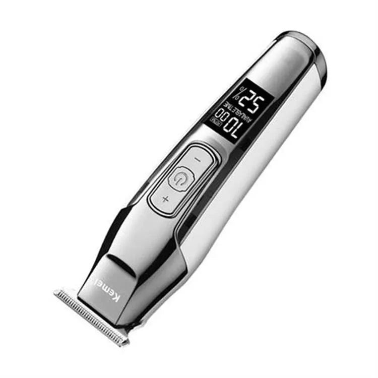 Barber scissors with LCD display and rechargeable cordless design for professional haircutting