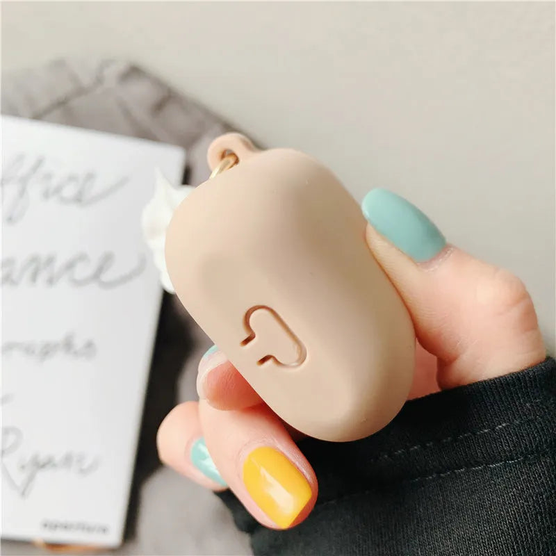 Silicone protective case for Apple AirPods 2 wireless earbuds in a photo colour.