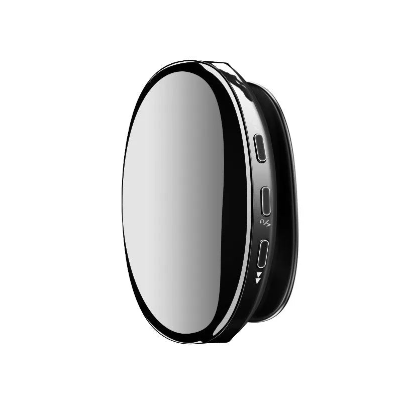 Black Bluetooth MP4 music player with OLED screen showing track information.