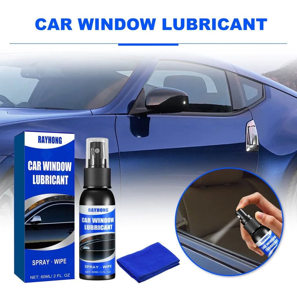 Rayhong 60ml window lubricant bottle with cloth for car window and sunroof noise elimination