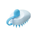 Soft silicone pet hair remover massage brush for dogs with ABS handle in four colour options
