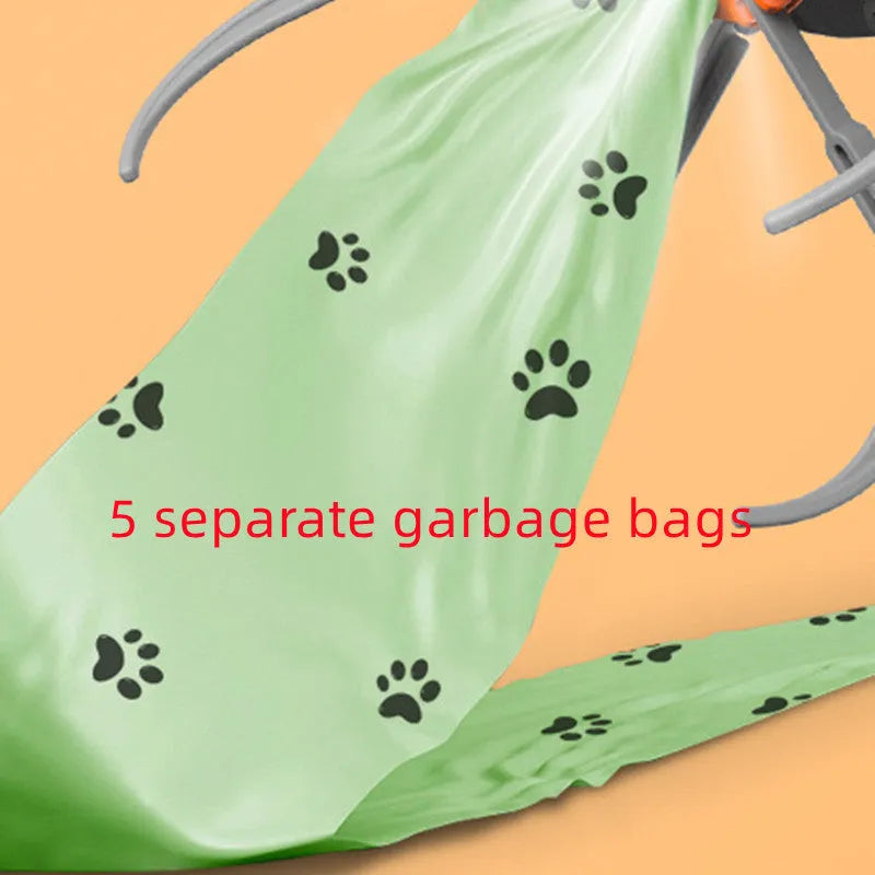 Portable plastic dog poop scoop toilet holder with garbage bag roll, 310g single weight pet waste cleaner