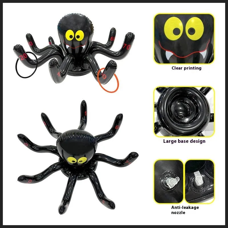 Ghost Festival inflatable octopus ferrule PVC throwing toy in assorted colours and styles.