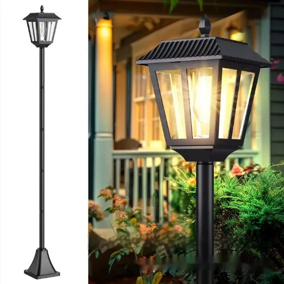 Solar garden lamp hexagonal plastic outdoor lawn lamp landscape lighting 82CM