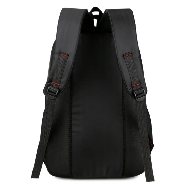 Oxford cloth laptop backpack 15 inch black with anti-theft shock-resistant features and multiple internal pockets