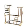 Pepper wood parrot stand pole with attached tiger skin peony toy and Xuanfeng Xiaotai bird platform.