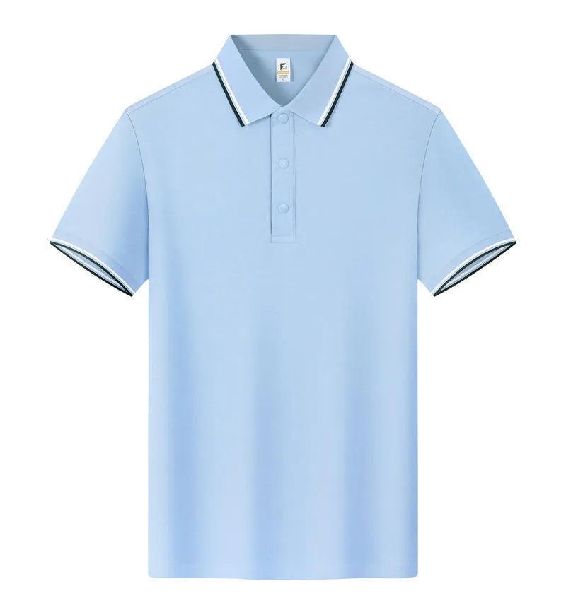 Man's plain short sleeve cotton t-shirt in straight cut, shown in multiple colour options