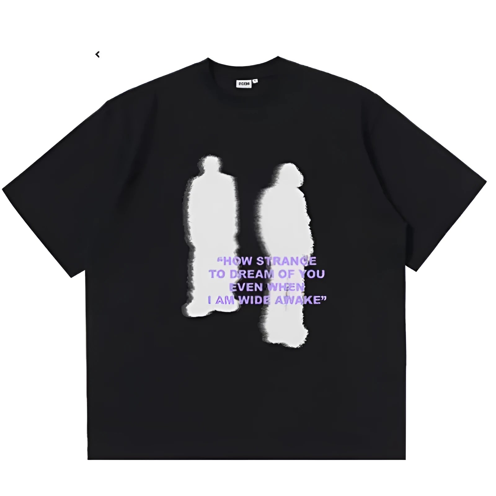 Shooting House white printed cotton T-shirt with loose fit and regular sleeves on a model