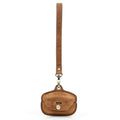 Genuine crazy horse leather earphone sleeve for Sony Ambie in coffee brown colour