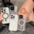 Simple magnetic TPU phone case in black, all-inclusive design compatible with iPhone 15, 16 series