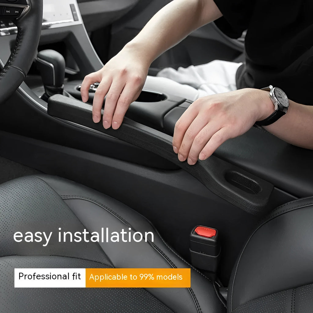 Waterproof polyresin car seat gap sealing strip with handle in multiple colours.